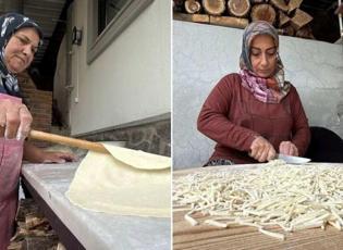Erzincan&rsquo;da kadınların el emeği &ldquo;pekmezli yufka&rdquo; ge&ccedil;im kapısı oldu!