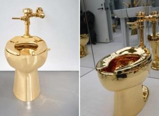 18 ayar altından “America” klozeti rekor fiyata satıldı!