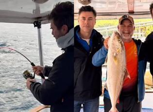 Kıvanç Tatlıtuğ ve Kıvanç Kasabalı balık tuttu! O anlar çok konuşuldu