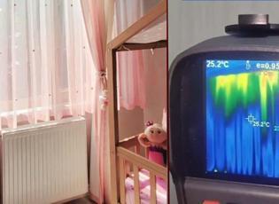 Termal kamera ile yanıtı buldu: Kalorifer &ouml;n&uuml;ndeki perde ısıyı etkiler mi?