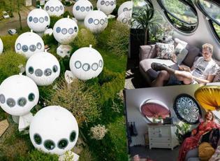 T&uuml;m evler k&uuml;re şeklinde! Hollanda'daki mahalle g&ouml;renleri hayrete d&uuml;ş&uuml;r&uuml;yor