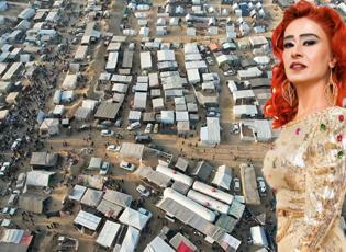 Yıldız Tilbe'nin Gazze'de kuracağı &ccedil;adır kentin inşasına başlandı