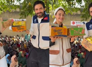 Tuğba Melis T&uuml;rk ve Emre &Ouml;zmen Ramazan &ouml;ncesi g&ouml;n&uuml;lleri fethetti: 3 milyon yetime ışık oldular