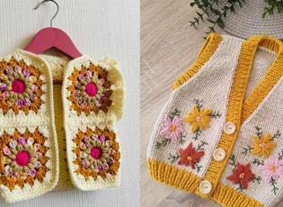 0-1 yaş bebek yelek modelleri! En g&uuml;zel &ouml;rg&uuml; bebek yelek modelleri