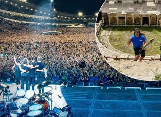 Metallica &uuml;yeleri Kirk Hammett ve Robert Trujillo'dan gizli Pamukkale ziyareti!