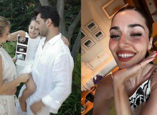 Hande Er&ccedil;el ikinci kez teyze oluyor! Ablası Gamze Er&ccedil;el'den m&uuml;jdeli haber