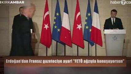 Başkan Erdoğan'dan Fransız gazeteciye tokat gibi cevap: "Karşınızda bunları yutacak birisi yok"