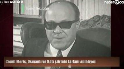 Cemil Meri&ccedil;, Osmanlı ve Batı şiirinin farkını anlatıyor