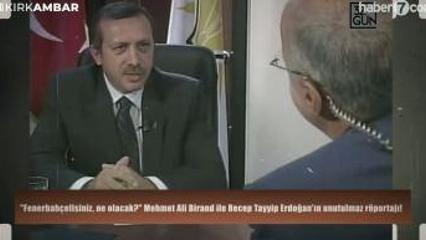 "Fenerbah&ccedil;elisiniz, ne olacak?" Mehmet Ali Birand ile Recep Tayyip Erdoğan'ın unutulmaz r&ouml;portajı!