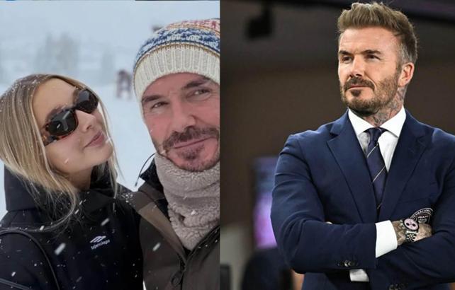 &Uuml;nl&uuml; futbolcu David Beckham ve kızından kar pozu!