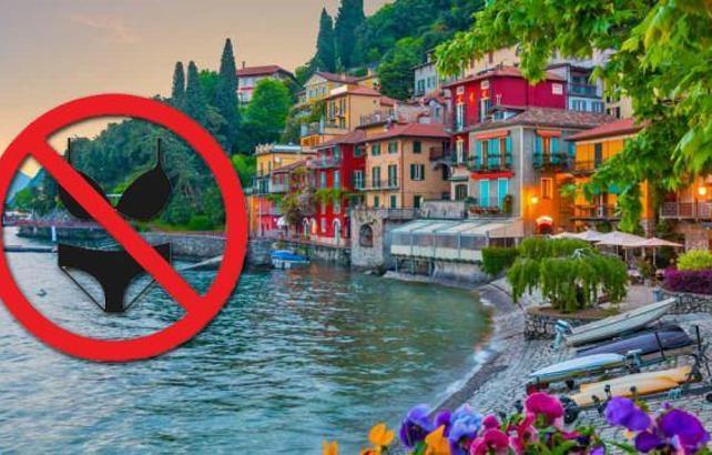 İtalya&rsquo;da turistlere yeni yasak! Varenna&rsquo;da mayo ve &uuml;sts&uuml;z dolaşmaya ceza