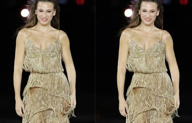 Moda Haftası'nda geceye damga vurdu! Serenay Sarıkaya'nın elbisesinin fiyatı dudak u&ccedil;uklattı