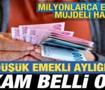 Milyonlarca emekliye m&uuml;jdeli haber: En d&uuml;ş&uuml;k emekli aylığında rakam belli oldu