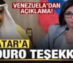 Son dakika: Katar'a 'Maduro' teşekk&uuml;r&uuml;!