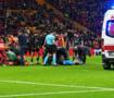 Galatasaray-İstanbulspor ma&ccedil;ında korkutan anlar! Ambulansla hastaneye kaldırıldı