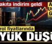 Piyasalarda fırtına! Petrol fiyatlarında b&uuml;y&uuml;k d&uuml;ş&uuml;ş! Akaryakıta indirim! Altın u&ccedil;uşta!