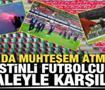 Konya'da muhteşem atmosfer! Filistinli futbolcular meşaleyle karşılandı