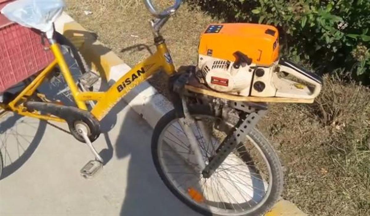 bisiklete testere motoru takti video 7