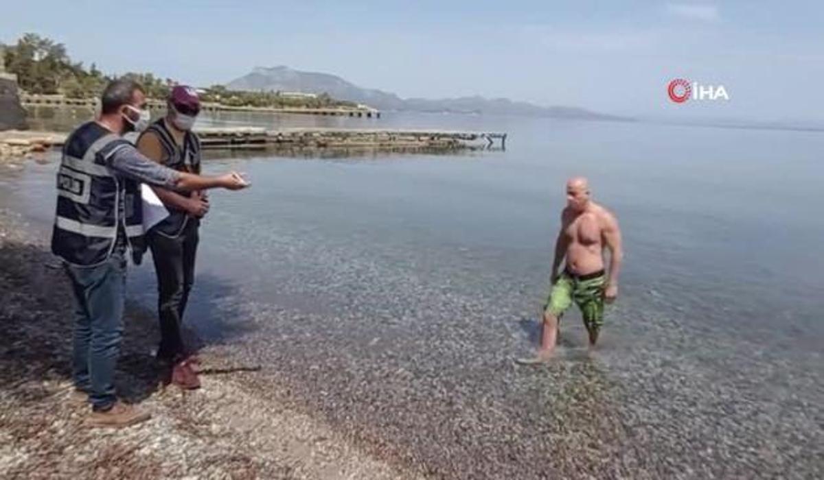 denize girdi issizim ceza kesmeyin dedi video 7