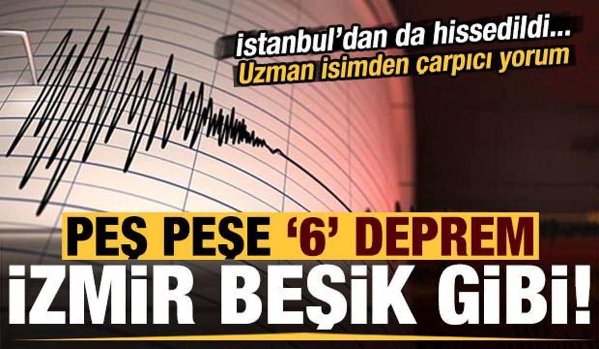 izmir de korkutan depremler 6 kez yine siddetli sallandi guncel haberleri