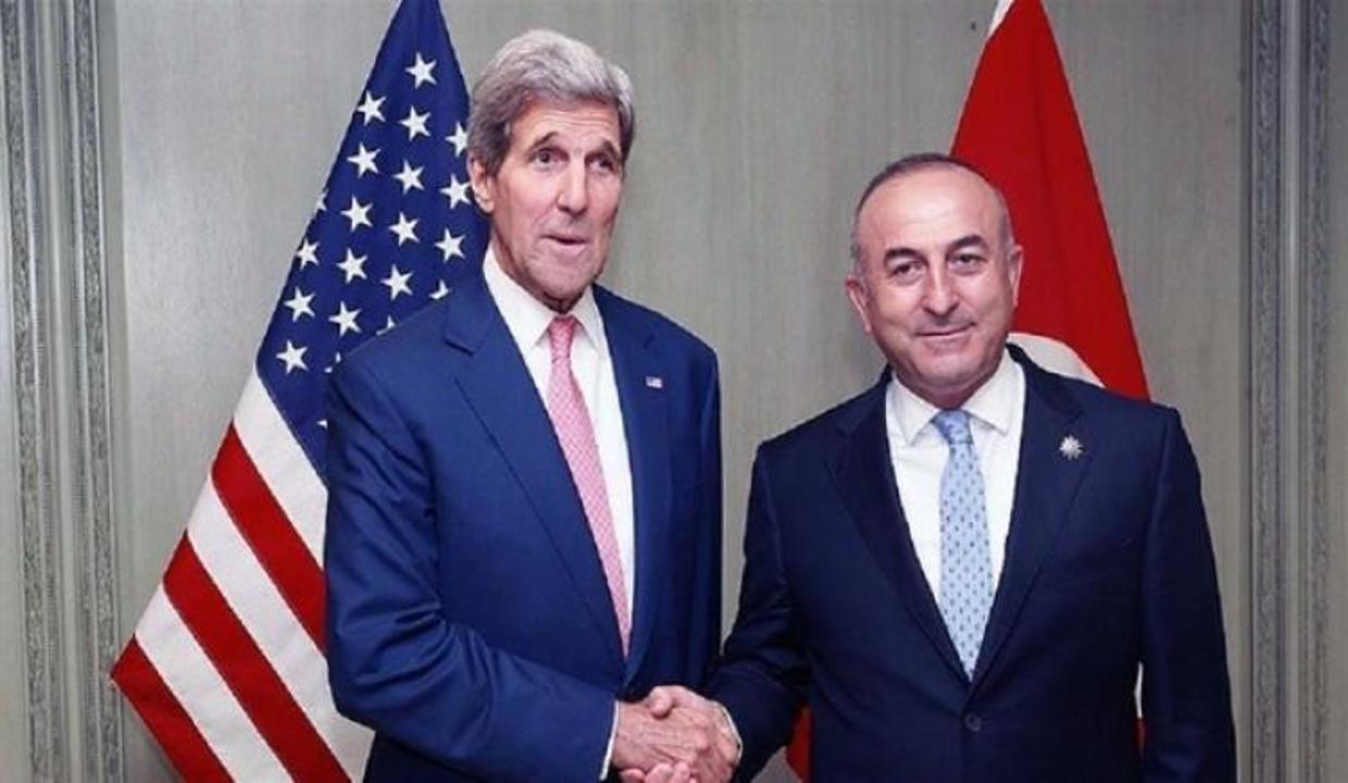 Çavuşoğlu Kerry ile Brüksel'de baş başa görüştü