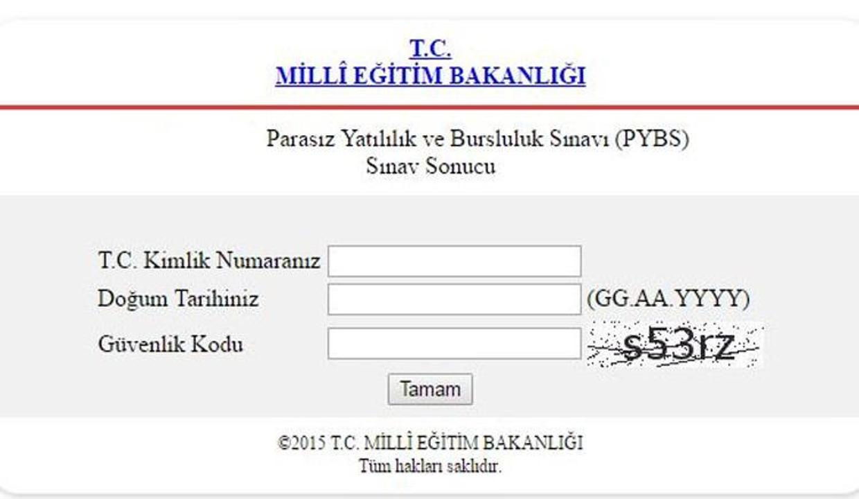 2017 Pybs Bursluluk Sinav Sonucu Meb Sorgulama Sayfasi Egitim Haberleri