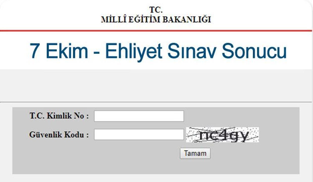 07 Ekim Ehliyet Sinav Sonucu Meb Ogrenme Ekrani Guncel Haberleri