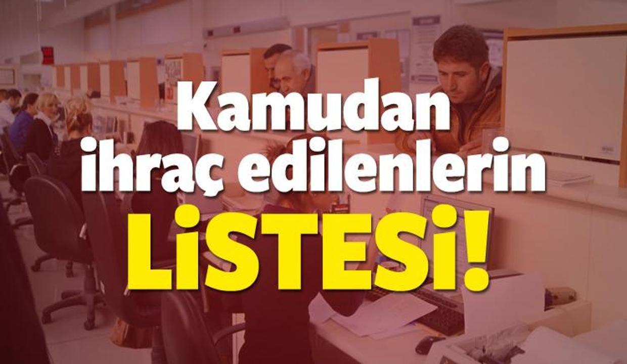 2017 Kamudan ihraç edilen tüm memurların tam listesi (KHK)