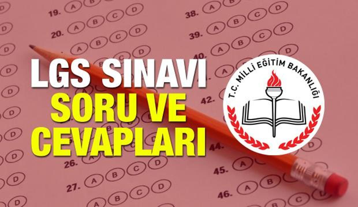 2018 Liseye Gecis Sinavi Lgs Soru Ve Cevaplari Meb Kitapciklari Egitim Haberleri