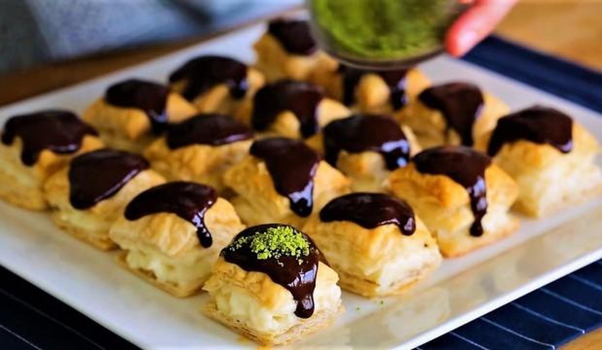 Milföy hamurundan çıtır tatlı yapımı: Milföylü pratik & kolay tatlı tarifleri...