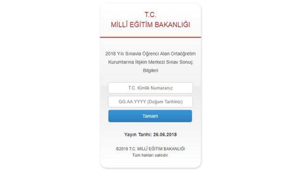 2018 Lgs Sinav Sonucu Aciklandi Meb Giris Sayfasi Egitim Haberleri