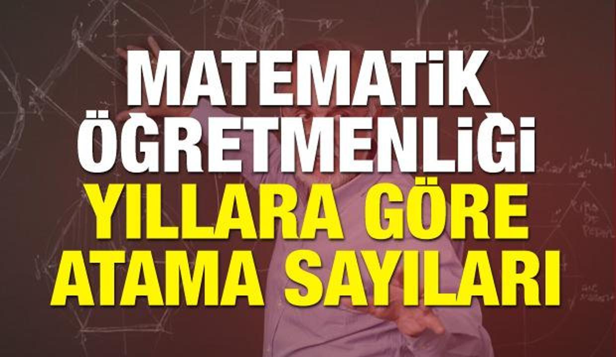 Matematik Öğretmenliğinde hangi yılda ne kadar atama yaptı? MEB