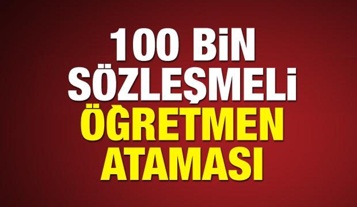 100 bin sözleşmeli öğretmen ataması için planlama! MEB - Şubat ayında...