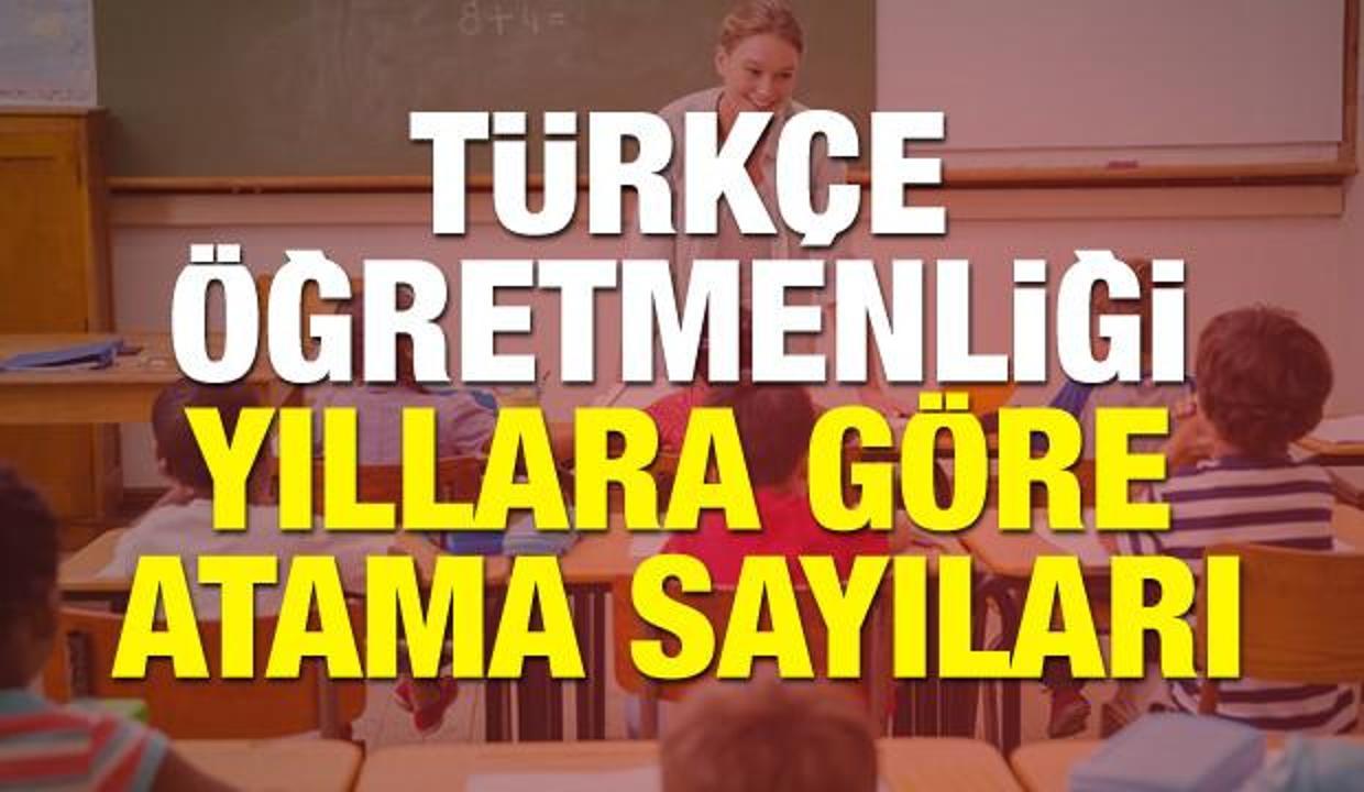 Türkçe Öğretmenliğinde hangi yılda ne kadar atama yaptı? Atama sayıları...