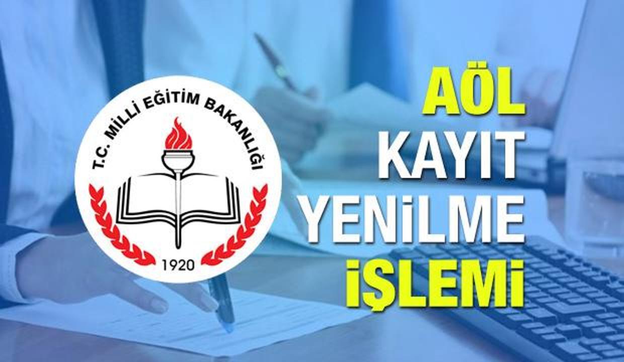Açık lise (AÖL) 2.dönem kayıt yenileme bugün bitiyor mu? Son gün ne zaman?