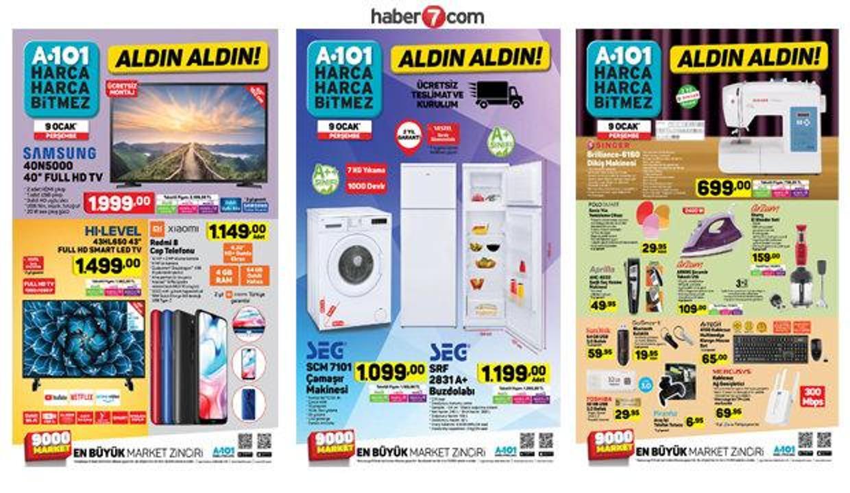 9 Ocak A101 aktüel kataloğu! Züccaciye ve elektronik ürünlerde...
