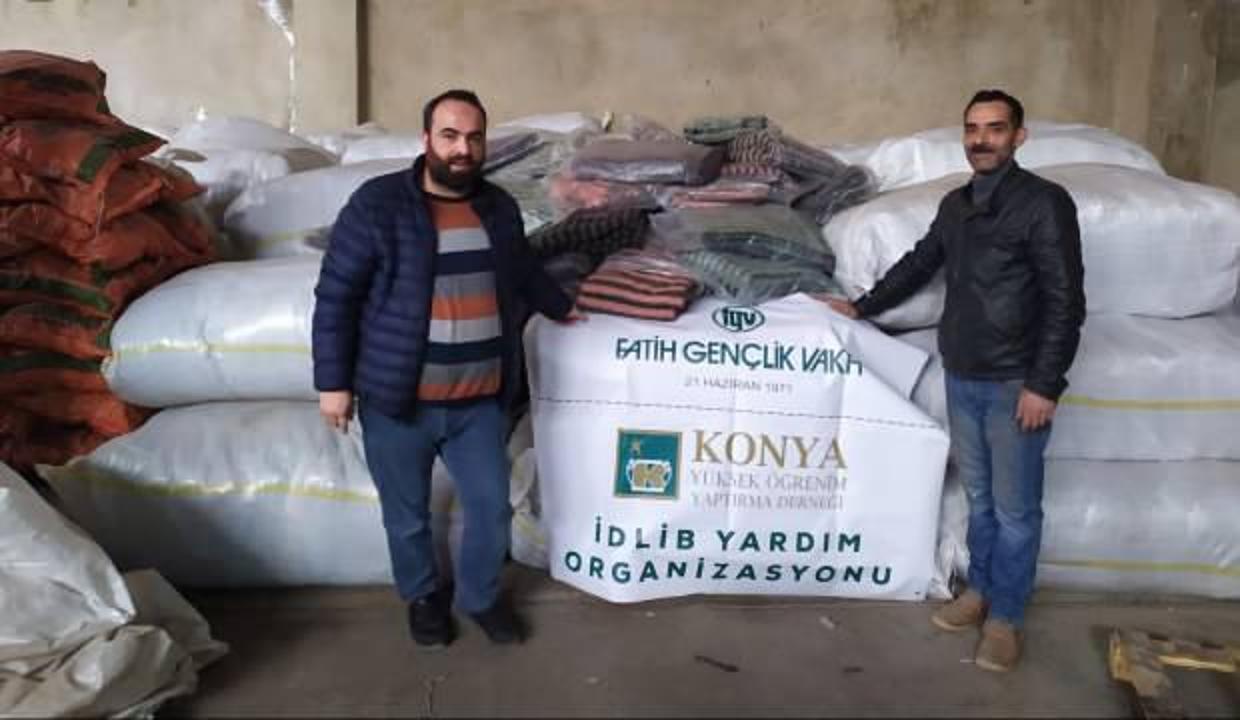 Fatih Gençlik Vakfı'ndan İdlib'e 1 TIR yardım