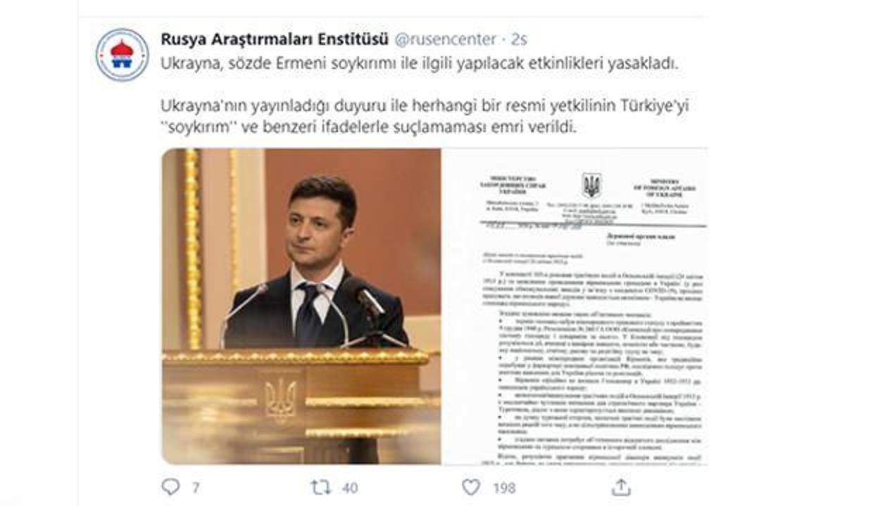 Ukrayna'dan çarpıcı Türkiye talimatı: Soykırım demeyeceksiniz