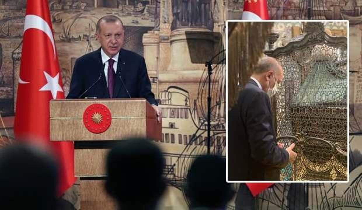 Fahrettin Altun, Erdoğan'ın müjdeden 1 saat önceki anını paylaştı