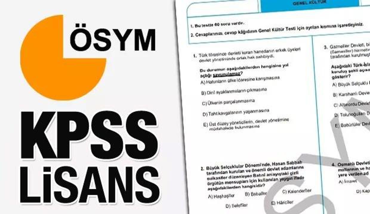 KPSS lisans sonuçları ne zaman açıklanacak? KPSS lisans soru ve cevap anahtarı..