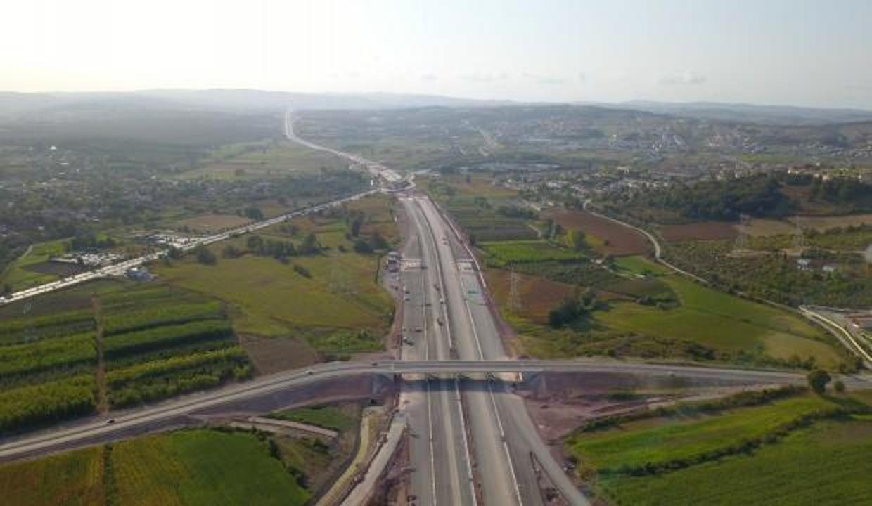 Kuzey Marmara Otoyolu havadan görüntülendi