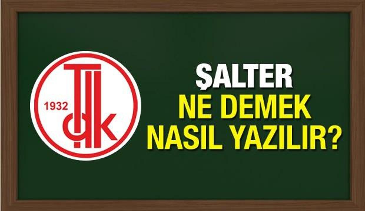 TDK sözlüğüne göre şalter nasıl yazılır? Şarter mi şalter mi?
