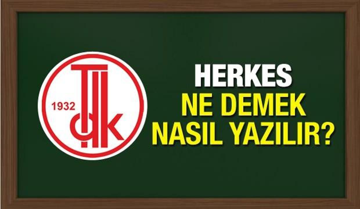 TDK sözlüğüne göre herkes nasıl yazılır? Herkes ne demek?