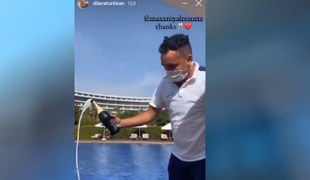 İYİ Partili vekilin kızı cuma vakti şampanya patlattı