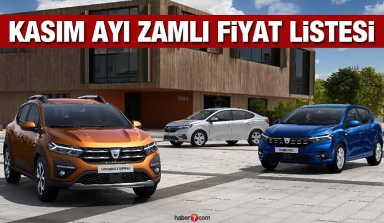 Dacia Kasım ayı zamlı fiyat listesi: 2020 Duster, Sandero, Lodgy, Dokker Combi fiyatı