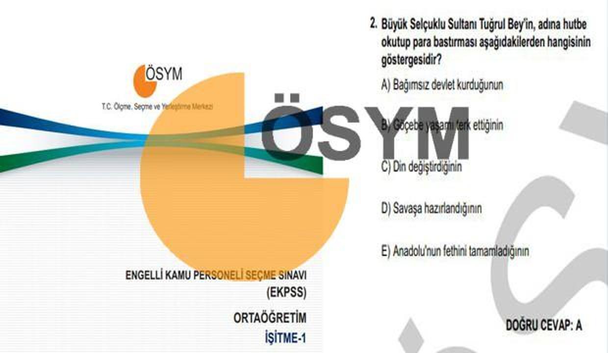 2020 EKPSS soru ve cevapları yayımlandı! ÖSYM EKPSS sınav sonuç tarihi belli oldu!
