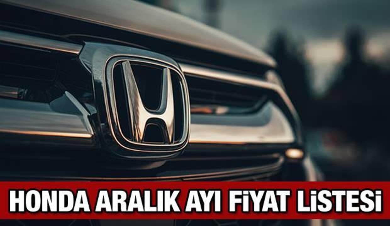 Honda araç modelleri Aralık ayı fiyatları: Sıfır Civic CR-V HR-V fiyat listesi