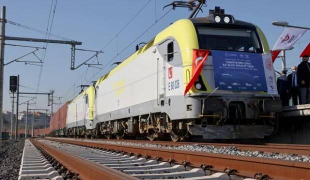 Türkiye'den Çin'e giden ikinci ihracat treni Ankara Garı'nda