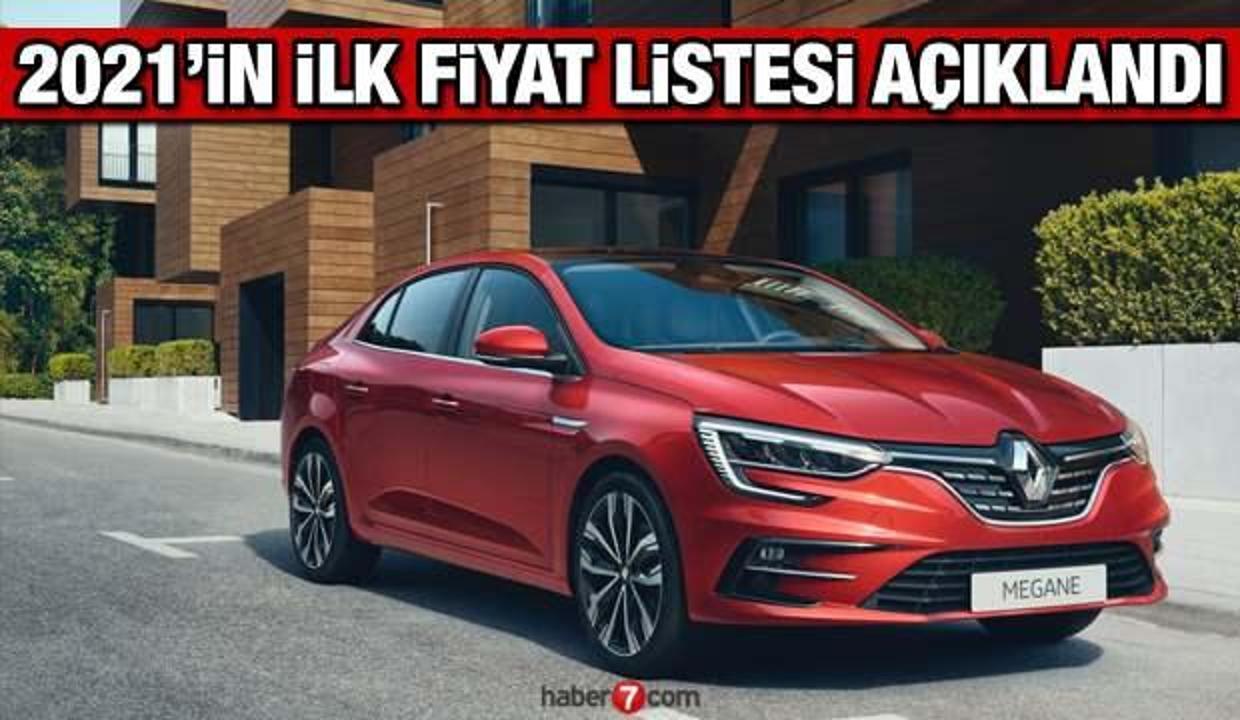 Renault 2021'in ilk güncel fiyat listesini açıkladı! Renault Clio Megane Symbol fiyatları