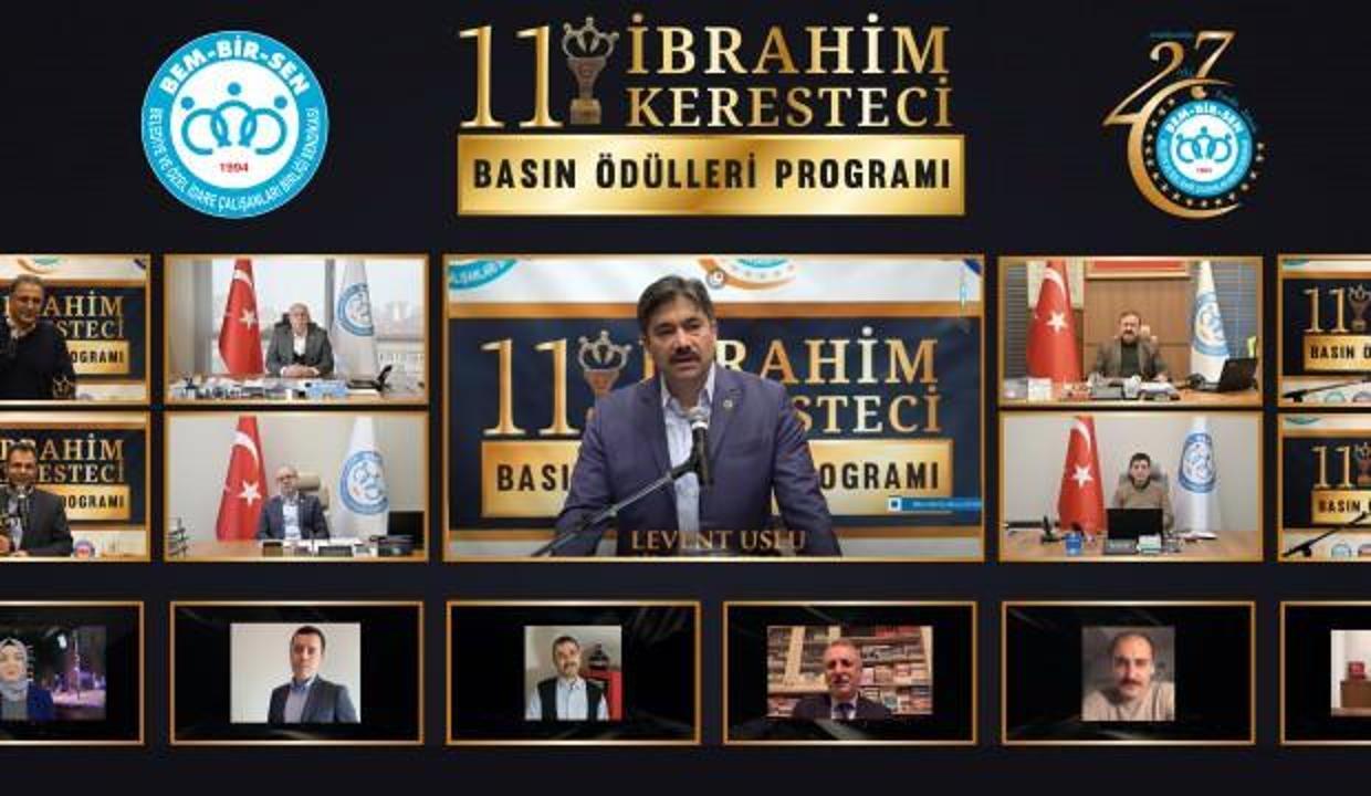 Bem-Bir-Sen’in 27. Kuruluş Yıldönümünde 11.“İbrahim Keresteci Basın Ödülleri” sahiplerini buldu